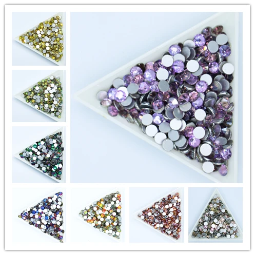 2024 Nieuwe Paars Fluweel Superheldere Ss3 ~ Ss30 Crystal Non Hotfix Nail Art Strass Glas Strass 3d Nail Art Decoratie Kledingstuk