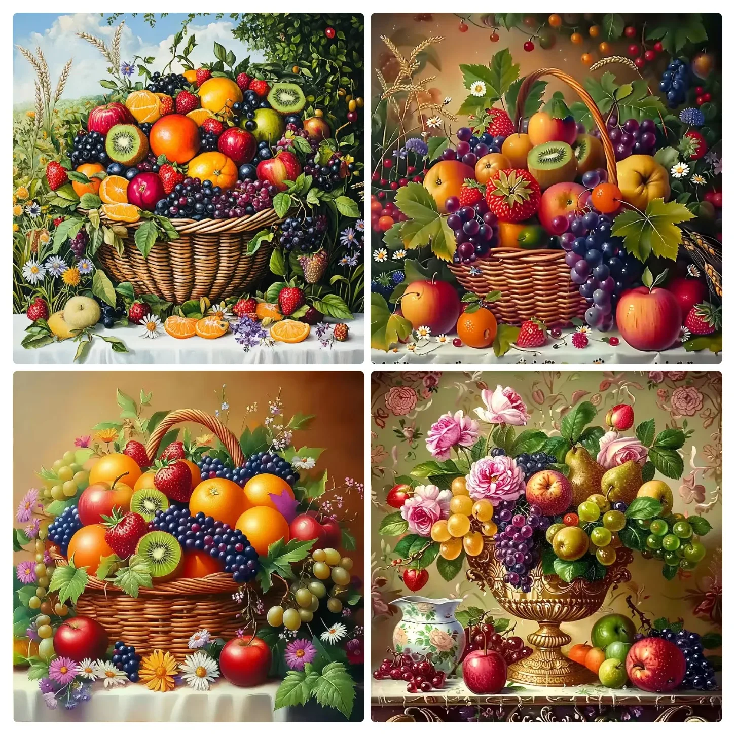 Adult Jigsaw Puzzle500/ 1000 Piece Fruit Basket Still Life Paper Puzzle Decorative Painting Exercise Brain Thinking
