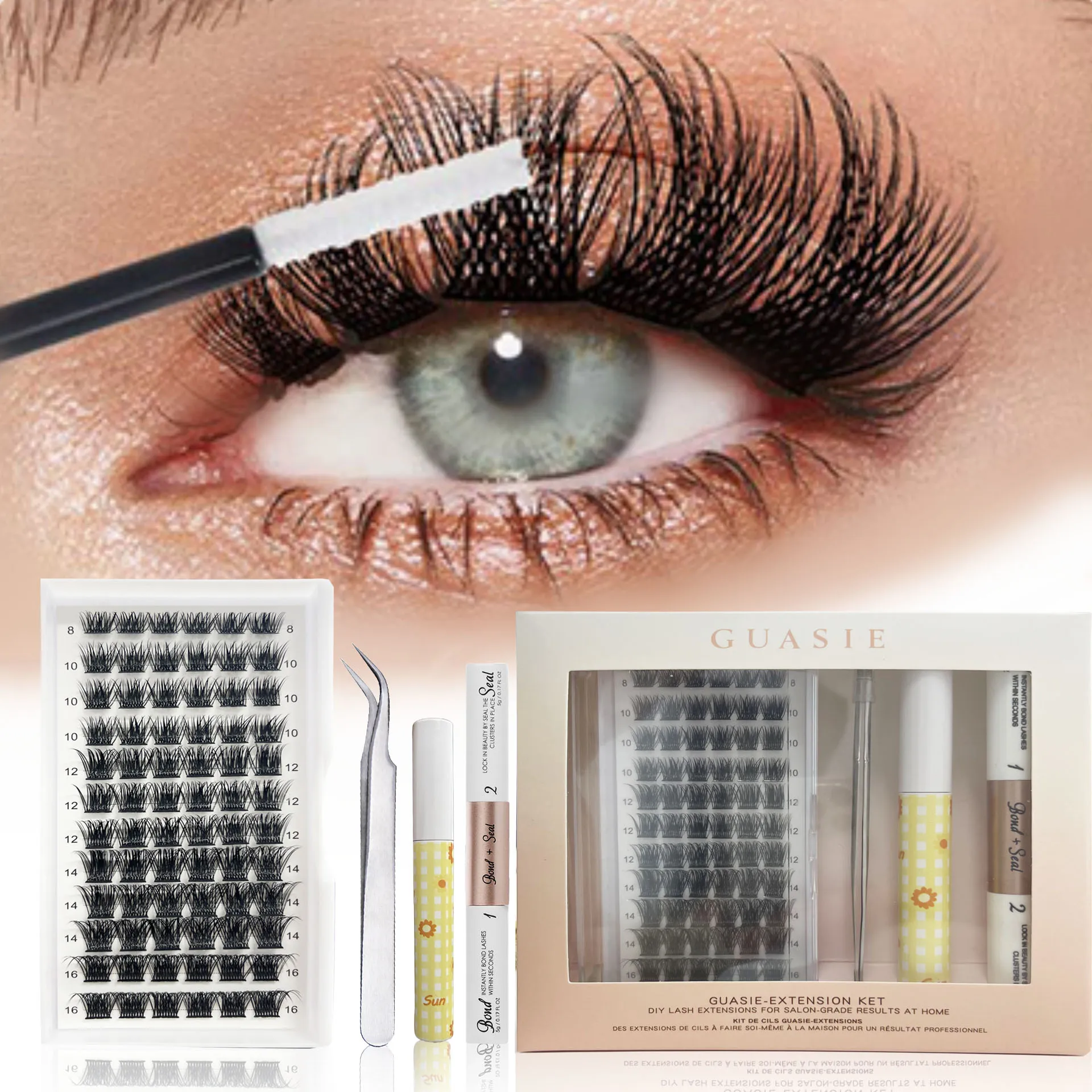 Wimpers Geen Behoefte Aan Lijmclusters Lash Extensie Bond En Afdichting Make-Up Tools Pincet Reomver Wimperverlengset