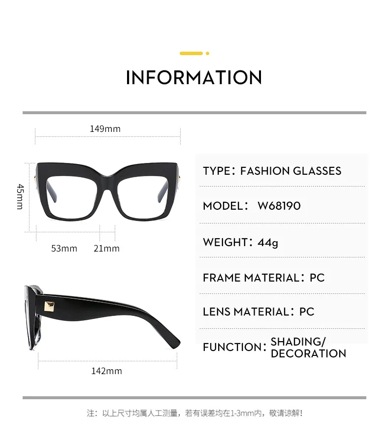 Fashion Oversized Cat Eye Anti Blue Light Reading Glasses Women Men Finished Presbyopia Eyeglasses Customized Prescription Glass