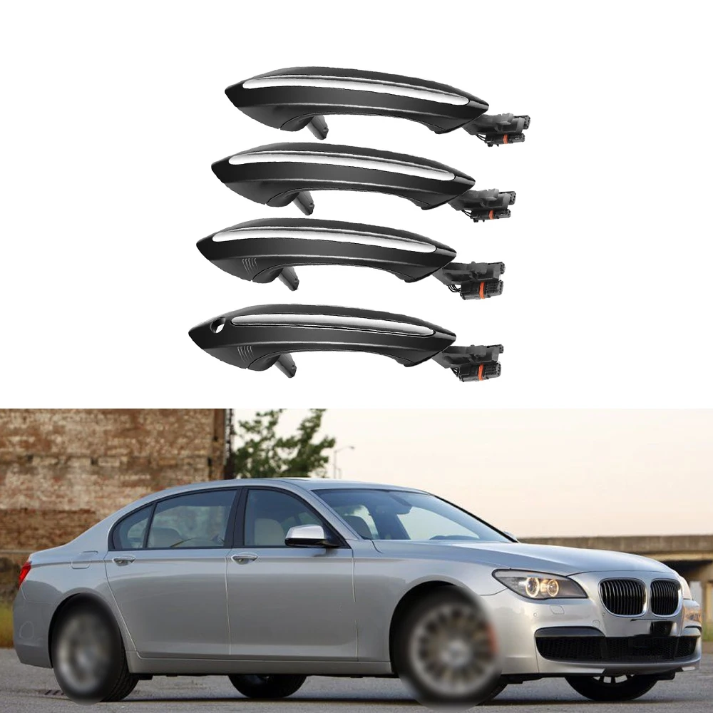 

4PCS White/Black Outer Outside Exterior Door Handle Set for BMW 5 6 7 Series F07 F10 F11 F06 F12 F13 F01 F02 51217231931