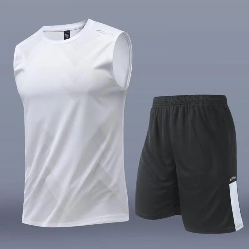 2026 Running Sets Active Men Matching Sports Pants Top Gym Jogging Quick Dry High Intensity Training Sessions 2 PCS Gym Hombre