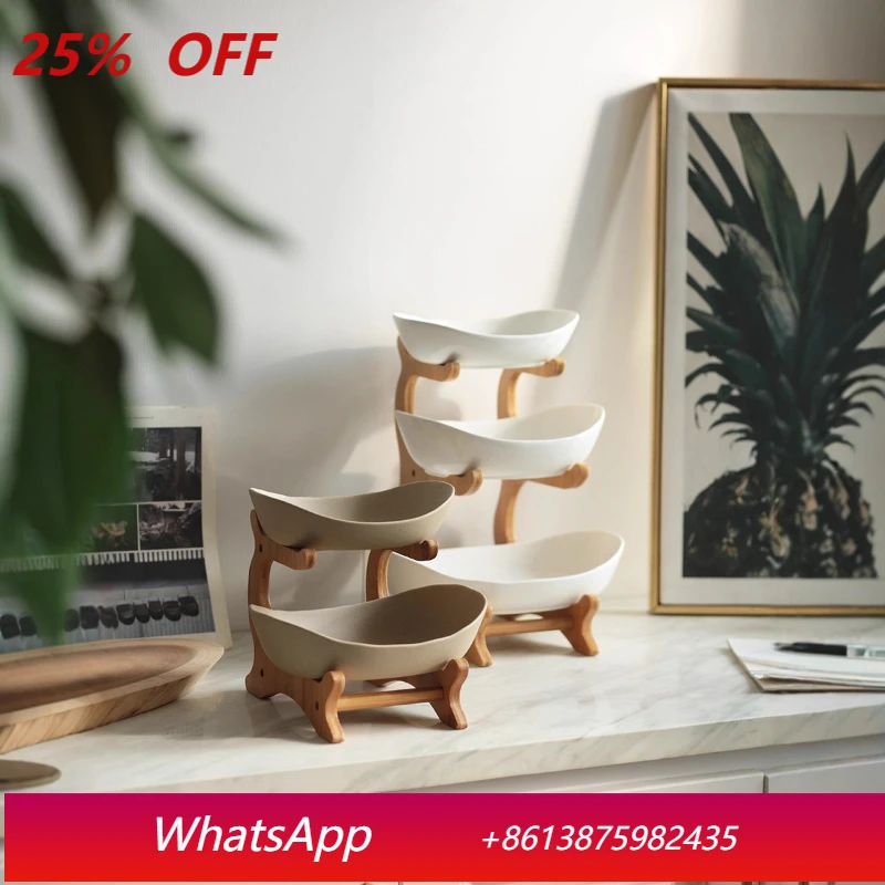 

LTT multi-layer fruit plate, living room coffee table, household candy plate, refreshment plate at the front desk