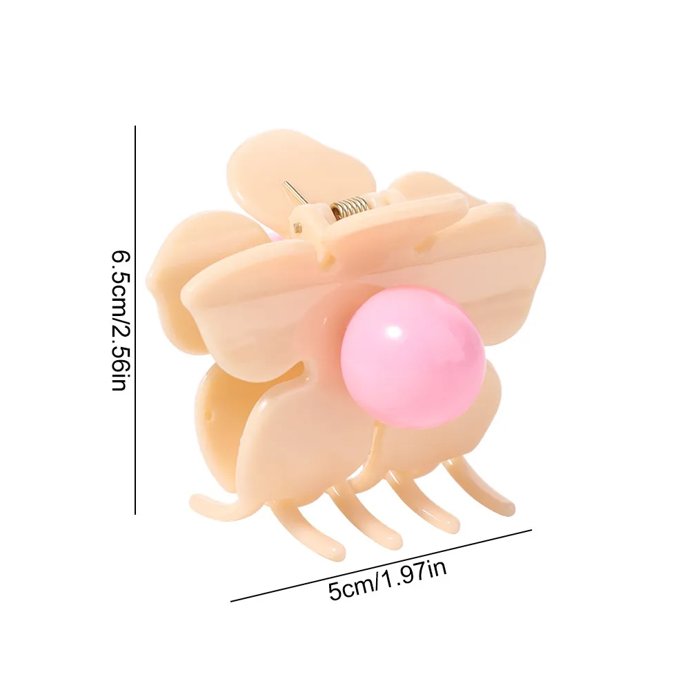 

Cute Hairpin Flower Hair Claw Geometry Plastic Hair Crab Clip Korean Style Headwear Ponytail Holder Plastic Shark Clip Vacation
