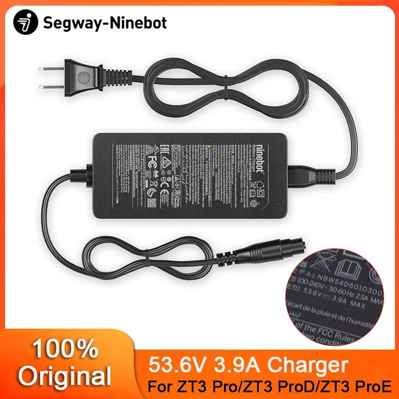 

Оригинальное быстрое зарядное устройство 53,6 В 3,9 А 210 Вт для Ninebot от Segway ZT3 Pro/ZT3 ProD/ZT3 ProE E-Scooter для зарядного устройства 48 В