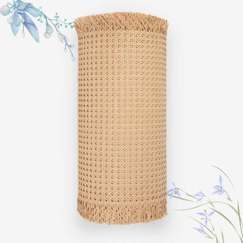 

Durable Synthetic Fiber Fine Open Mesh Plastic Rattan Roll Synthetic Rattan Weaving Material
