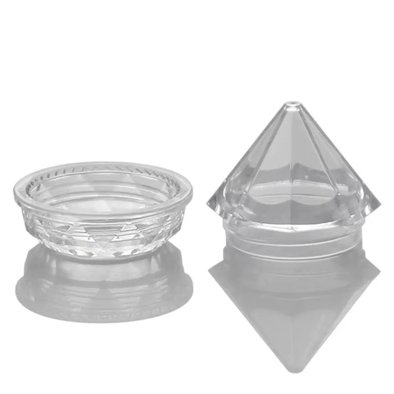 100pcs/lot 5g Clear Diamond Empty Acrylic Container Makeup Bottle for Cosmetic Cream Jewelry Empty Jar Pot Eyeshadow