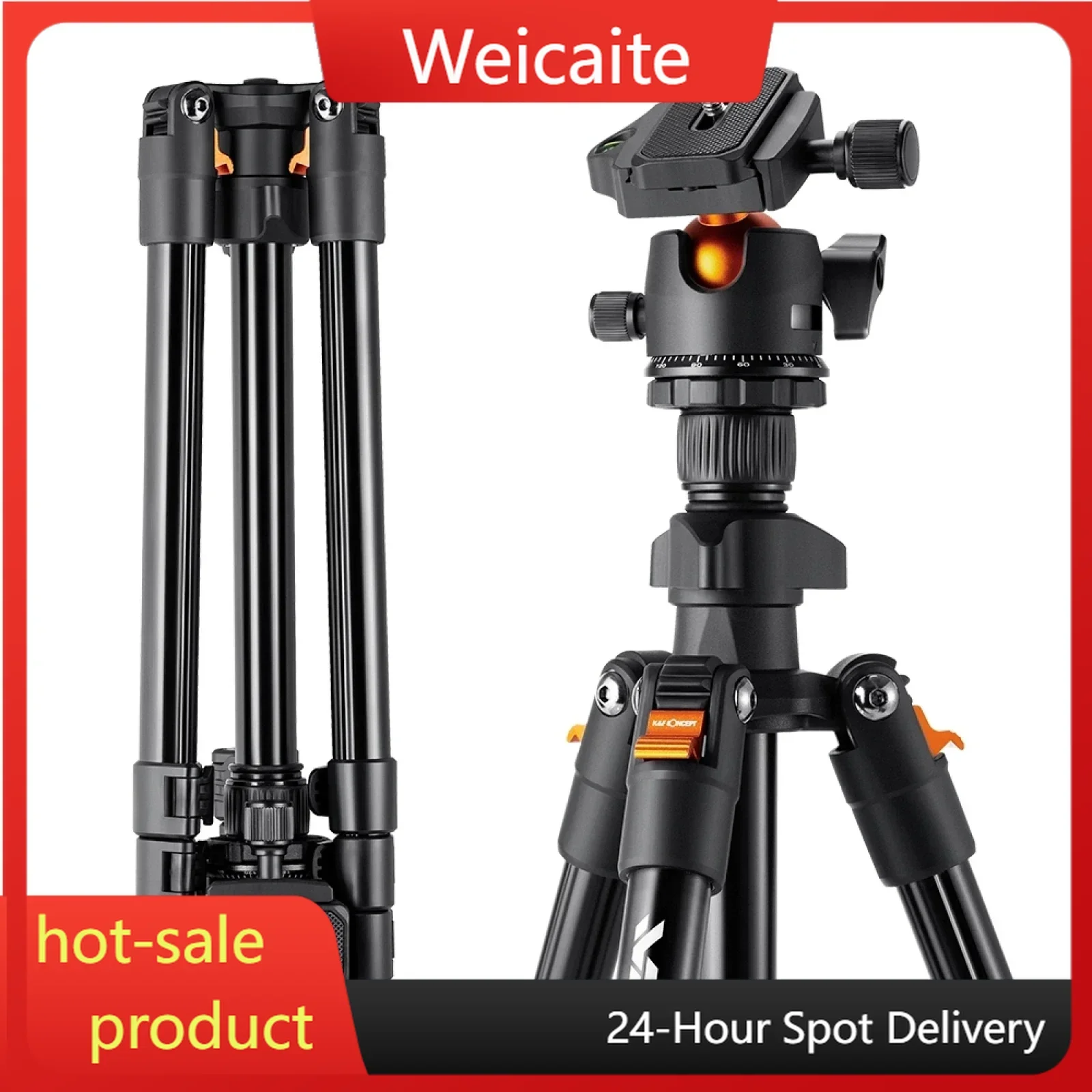 

KF09.101 Compact Travel Magnesium Aluminum Professional Tripod Flexible Corrosion Resistant 57-SYA0020150 Portable Camera Holder