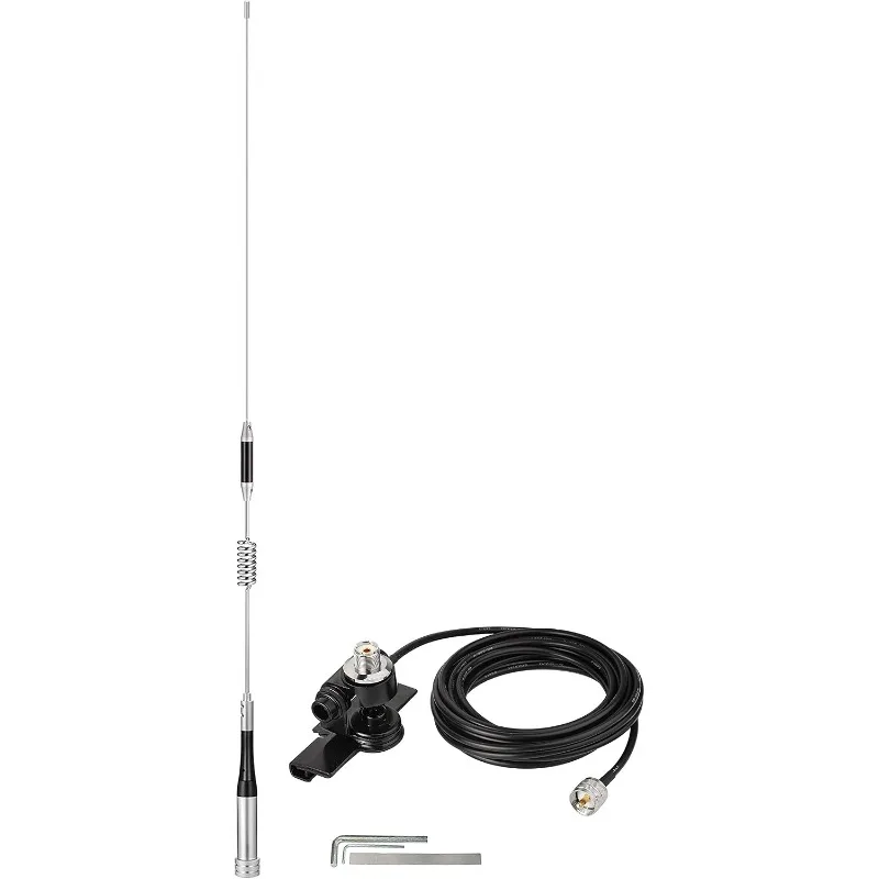 Diamond Antenna SG-M507 Mobile Ham Radio Antenna VHF UHF Car Truck Amateur Two Way Radio Antenna with Lip Mount Fixed Bracket