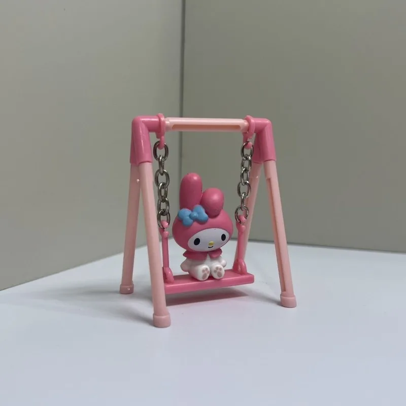 การ์ตูนกาชาปองของเล่นซานริโอ เฮลโล คิตตี้ ปอมปูริน ซินนามอนโรล มายเมโลดี้ แอคชั่นฟิกเกอร์ ของสะสมแบบแกว่งได้ ของตกแต่ง ของขวัญสำหรับเด็ก