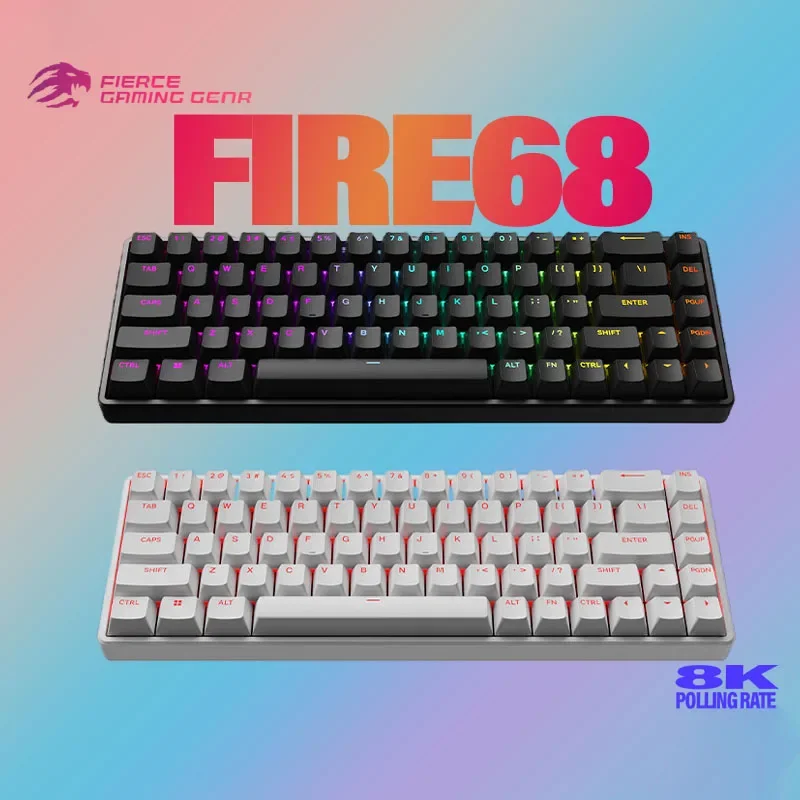 MADLIONS FIRE68 8K Magnetic Axis Mechanical Keyboard Gatateron Full Key Hot-swappable Macro Defines The Aluminum Gaming Keyboard