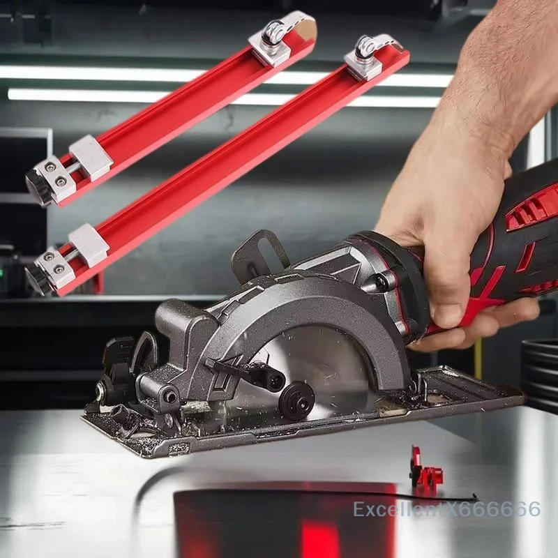 รางเลื่อยวงเดือนปรับได้ ผลิตจากอลูมิเนียมอัลลอยด์ พร้อมฐานรองสำหรับเครื่องมือตัดงานไม้