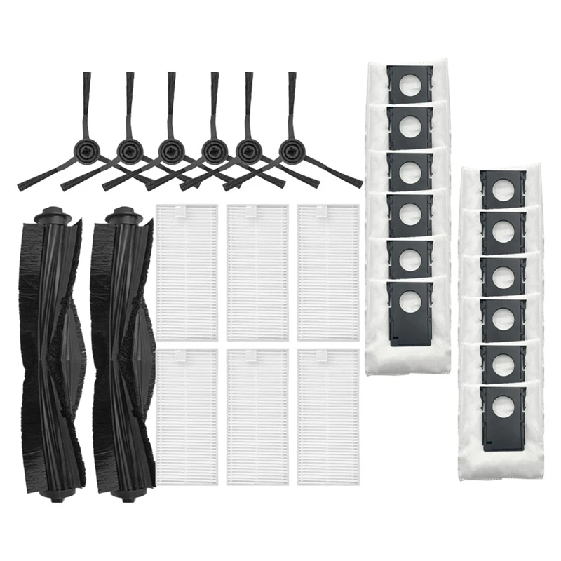 

A13R-For Eureka J20 / Midea W20 Replacement Main Side Brush HEPA Filter Dust Bags Spare Parts Accessories