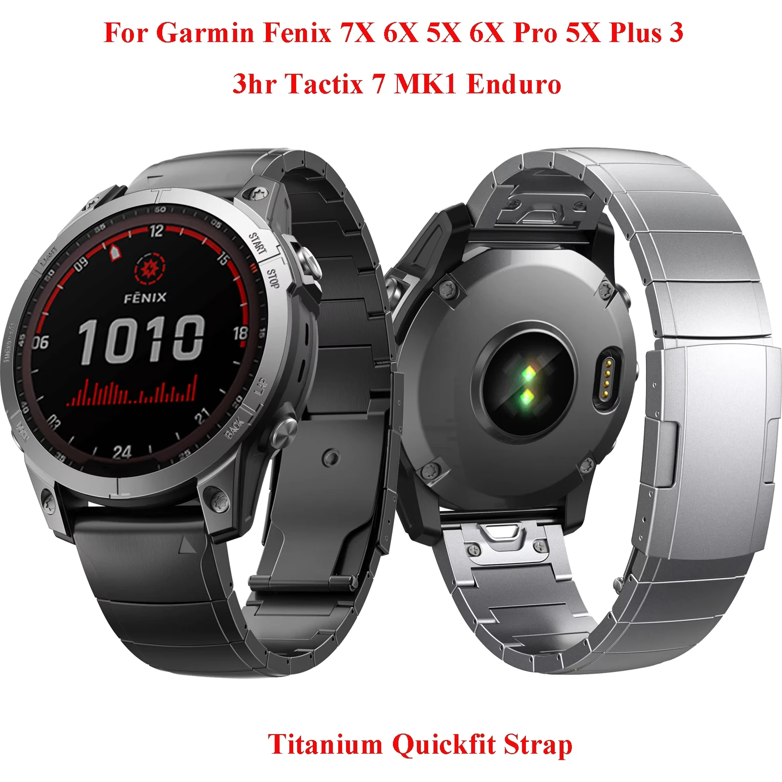 

QuickFit 26mm 22mm Titanium Alloy Strap For Garmin Fenix 7 7X 6X Pro band For Epix Pro (Gen 2) 47mm 51mm Fenix 5XPlus Bracelet