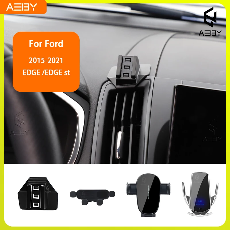 Für Ford EDGE ST 2015-2021 Handyhalterung Auto-Mobiltelefon-Halterung Spezielle Fixierte Halterungsbasis Kabellose Ladestation Innenraum