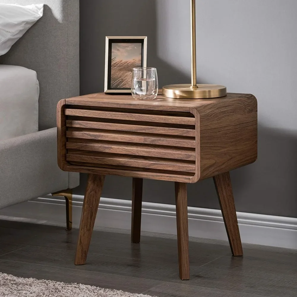 Nightstand, Small Nightstands with Drawers, Side Table with Storage, Nightstand