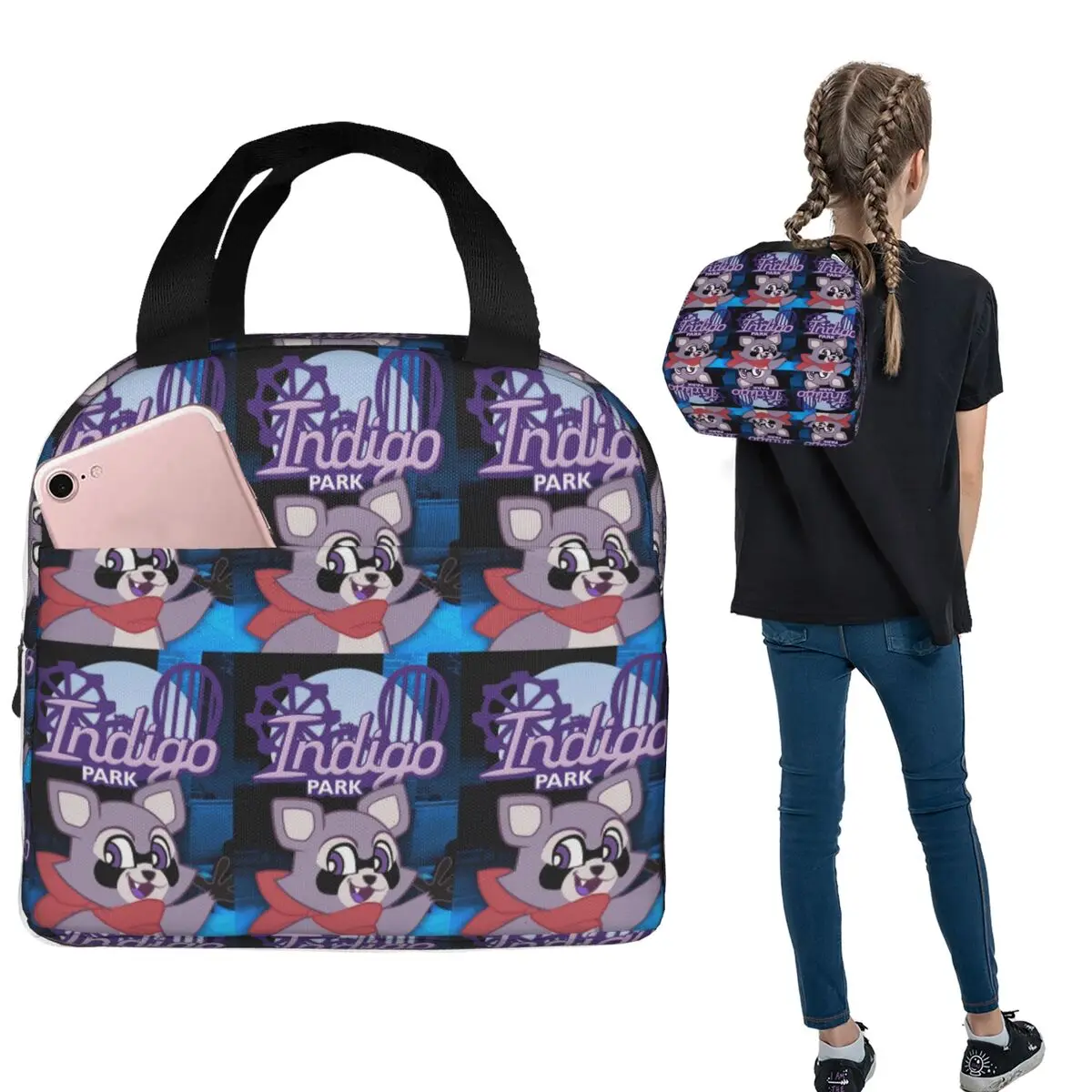 Rambley Indigo Park Isolierte Lunchtasche für Damen und Kinder, auslaufsichere Lebensmittelboxen, Thermo-Lunchbox-Tragetasche