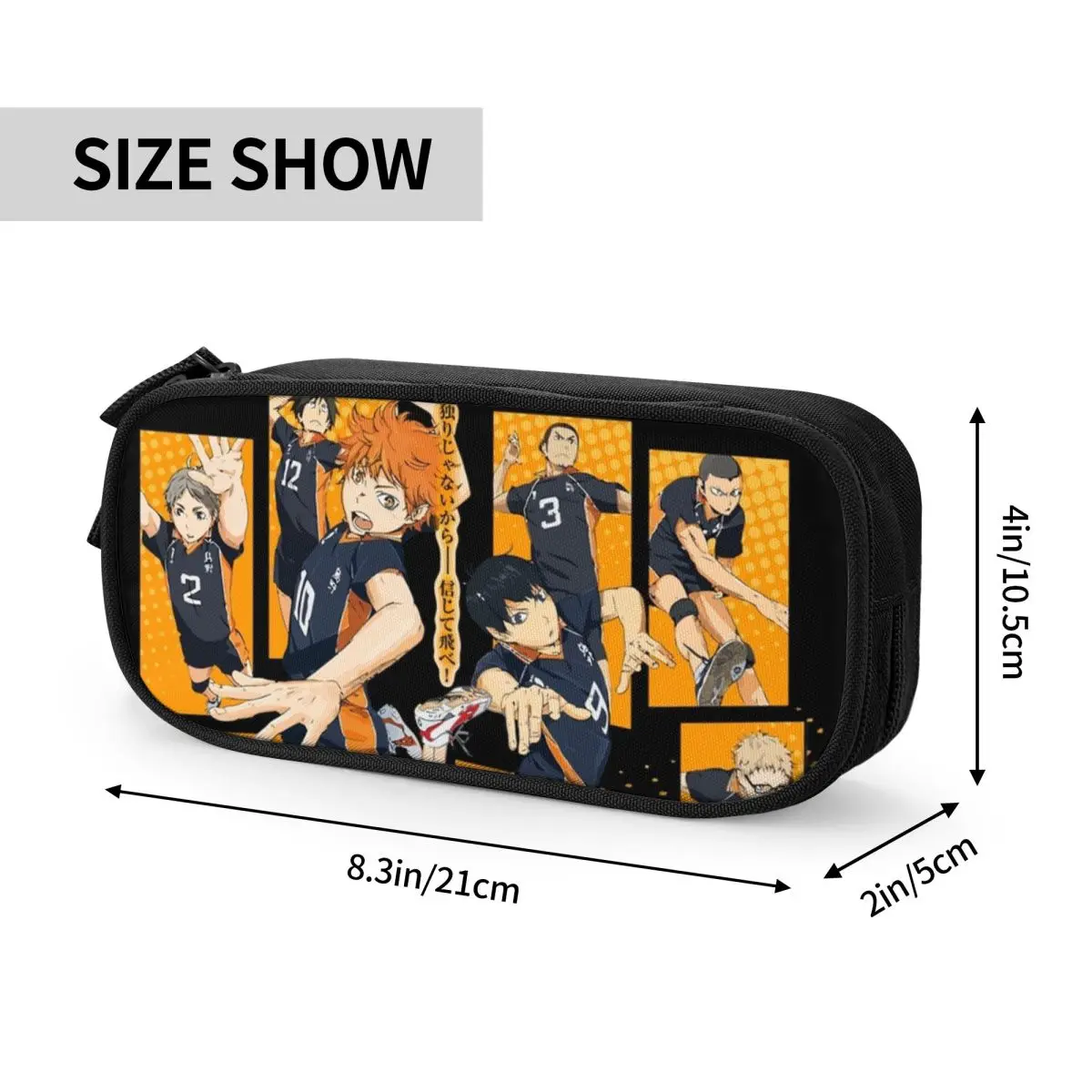 Classic Haikyuu Pencil Case Volleyball Pencil Pouch Pen for Girls Boys Big Capacity Bag Office Gift Stationery