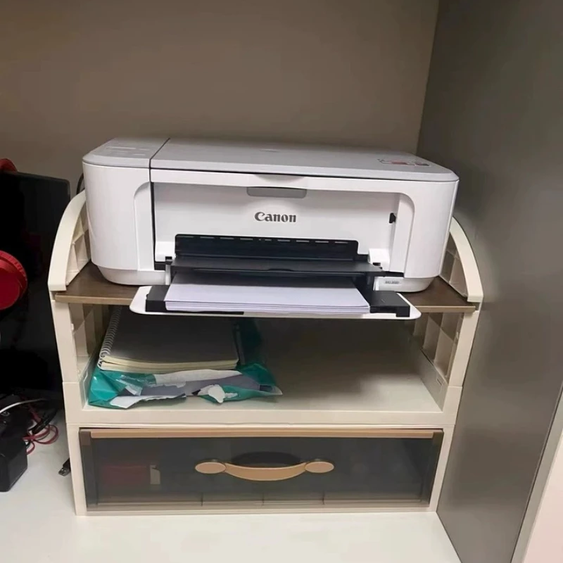 

Mobile Floor Printer Storage Rack Drawer Type Organizer Shelf Practical Office Desk Side Holder Space Saving Workplace Cabinet