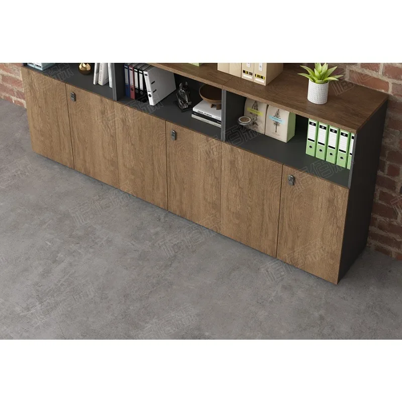 Forbeson Office File Cabinet Low Cabinet Locker Wooden Partition File Cabinet with Password Lock Data Office