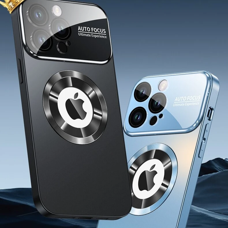 Luxo cor metálica fosco magnético caso de telefone para iphone 17 pro max ar 15 14 13 12 11 16 pro max plus para magsafe telefone capa