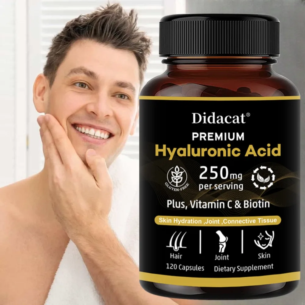 

Hyaluronic Acid Capsules - for Healthy Hair, Skin, Nails and Joints for Men and Women, Strong Bones, Energy, and Immune System