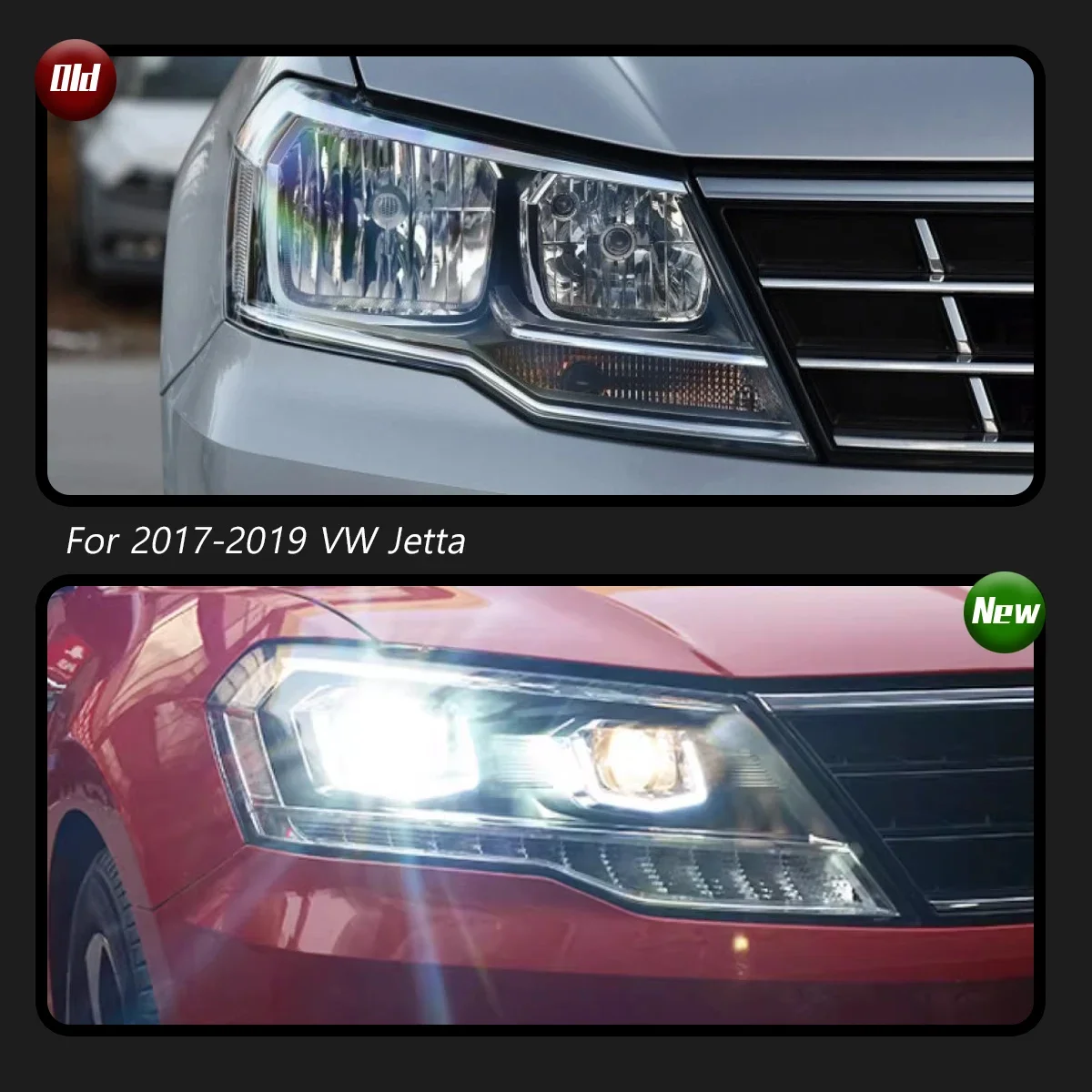 

TYPY New LED Car Headlights For VWJetta Headlight 2017-2019 Signals Auto Accessories Daytime Running Lights