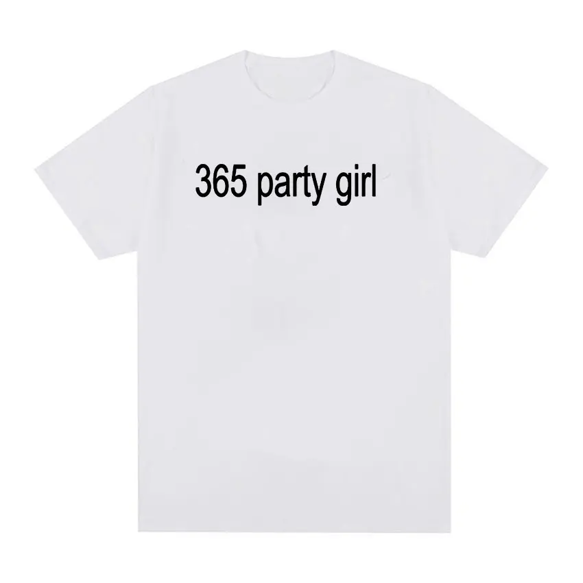 Charli XCX 365 Party Girl Logo Letter Print T Shirt Men Women Casual Fashion Short Sleeve T-shirts 100% Cotton Oversized T-shirt