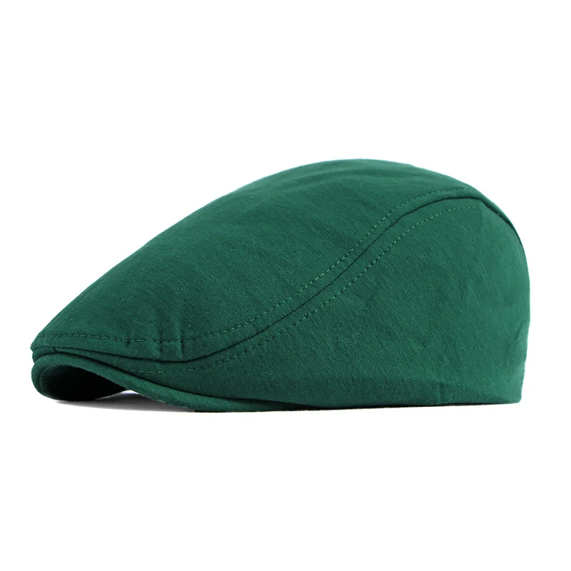 

Unisex Vintage Beret Hat Adjustable Knit Peaked Cap for Spring Autumn Solid Color Sun Protection Casual Driving Flat Caps