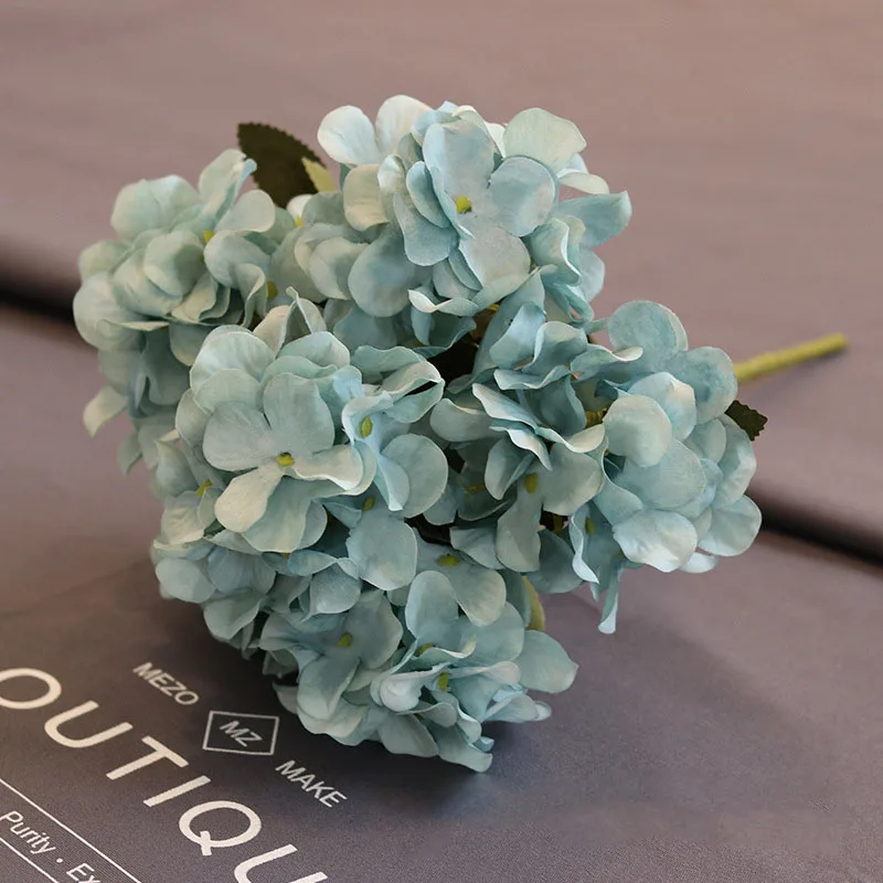Artificial flowers silk hydrangea high quality retro fake flowers for wedding party home decor diy silk flowers