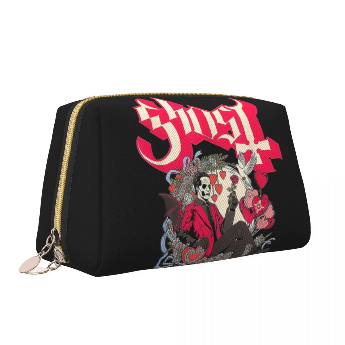 Custom Ghost Halloween Vintage Impera Travel Cosmetic Bag Women Rock Band Makeup Toiletry Organizer Lady Beauty Storage Dopp Kit