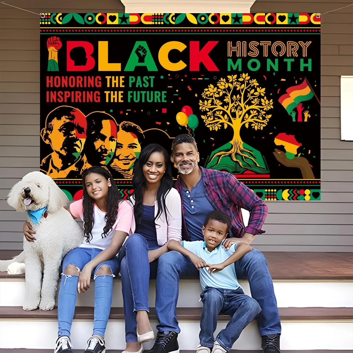 شهر التاريخ الأسود للعطلات الوطنية الأمريكية الأفريقية الإلكترونية + خلفيات لوازم الحفلات خلفيات استوديو التصوير الفوتوغرافي