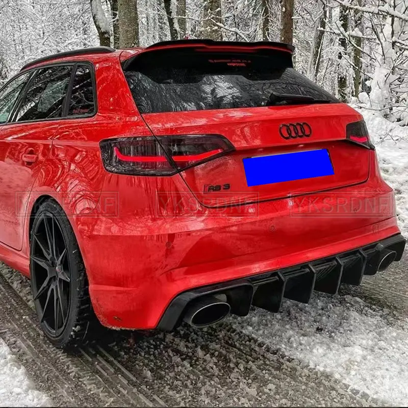 Dla Audi A3 S3 S linia 8V Hatchback 5 drzwi 2014-2020 wysokiej jakości plastik ABS tylny Spoiler dachowy Trunk Wing osłona buta akcesoria