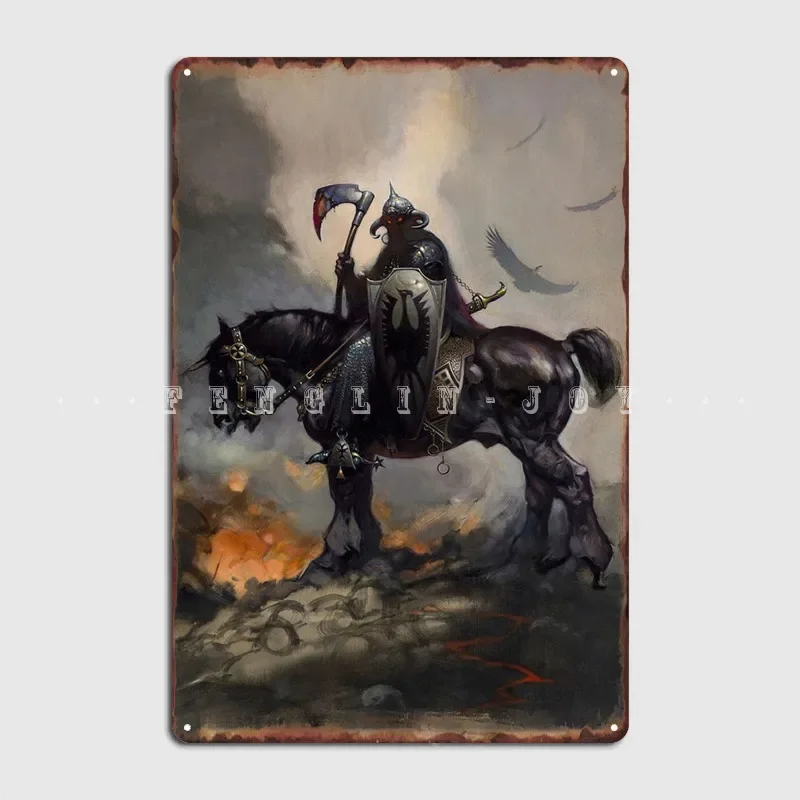 Death Dealer I Metal Plaque Poster Wall Mural Create Wall Plaque Home Tin Sign Poster