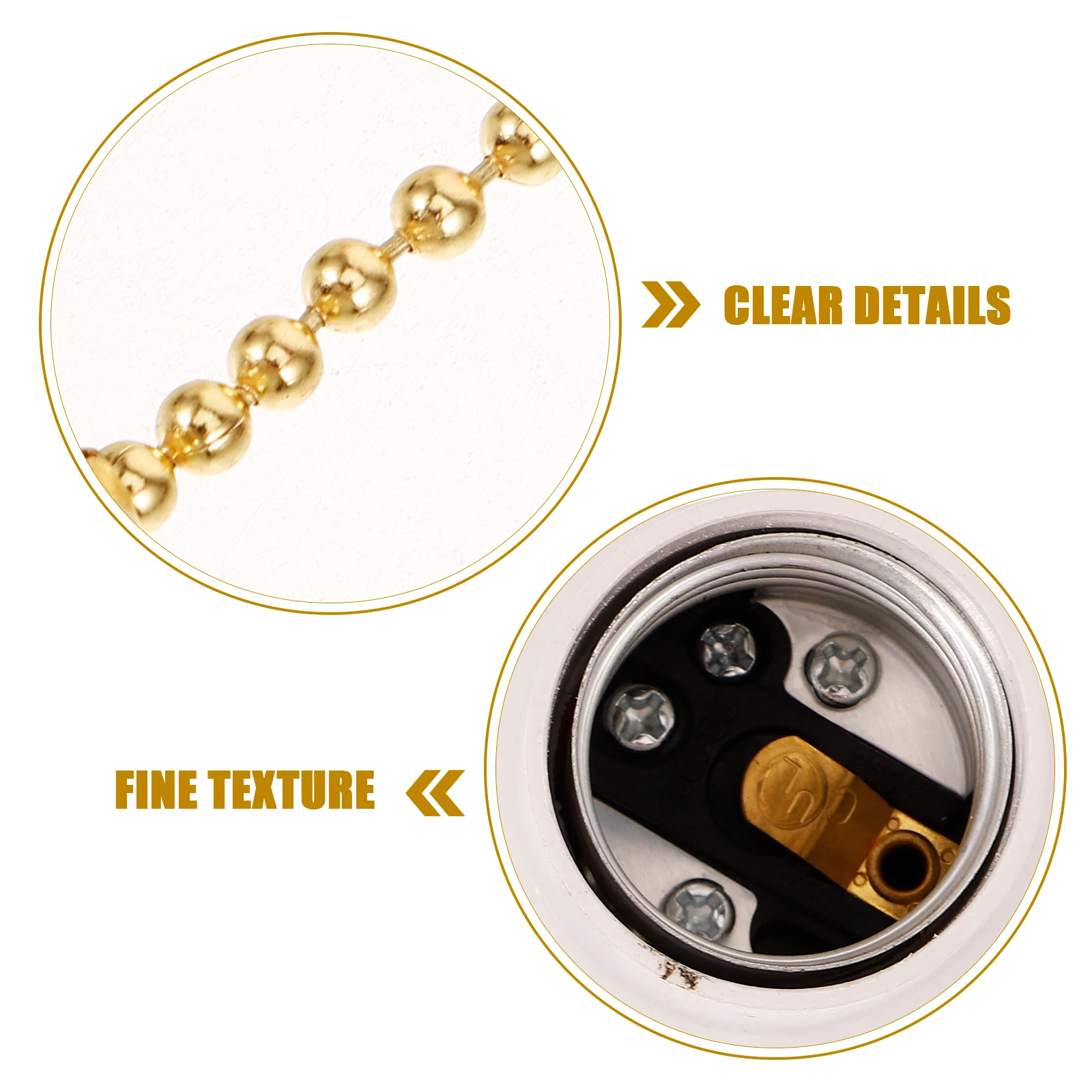 

Lamp Socket with Pull Chain Light Bulb Holder Heavy Duty Ceiling Lamp Base for Workshop Garage Carport Monitoring System Use