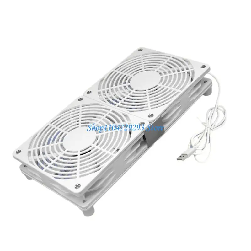 COLADERS PC Y2GD Caja televisión Wireless Quiet 1800RPM 5V USB Potencia 120 mm Ventilador enfriamiento del enrutador