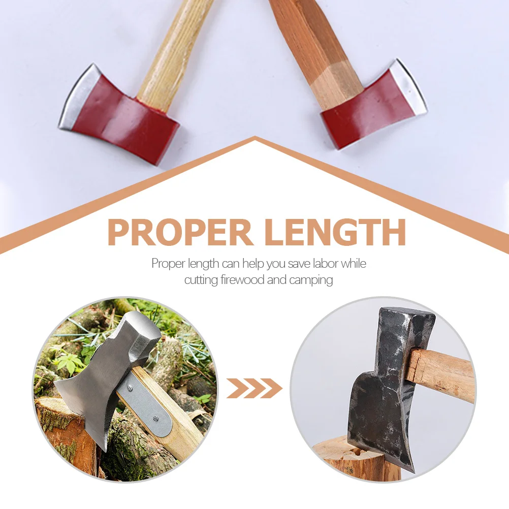 

2pcs Wooden Handle For Hatchet Replacement Sturdy Non-Skid Grip Repairing Tool Outdoor Camping Axe Accessory Wood Part