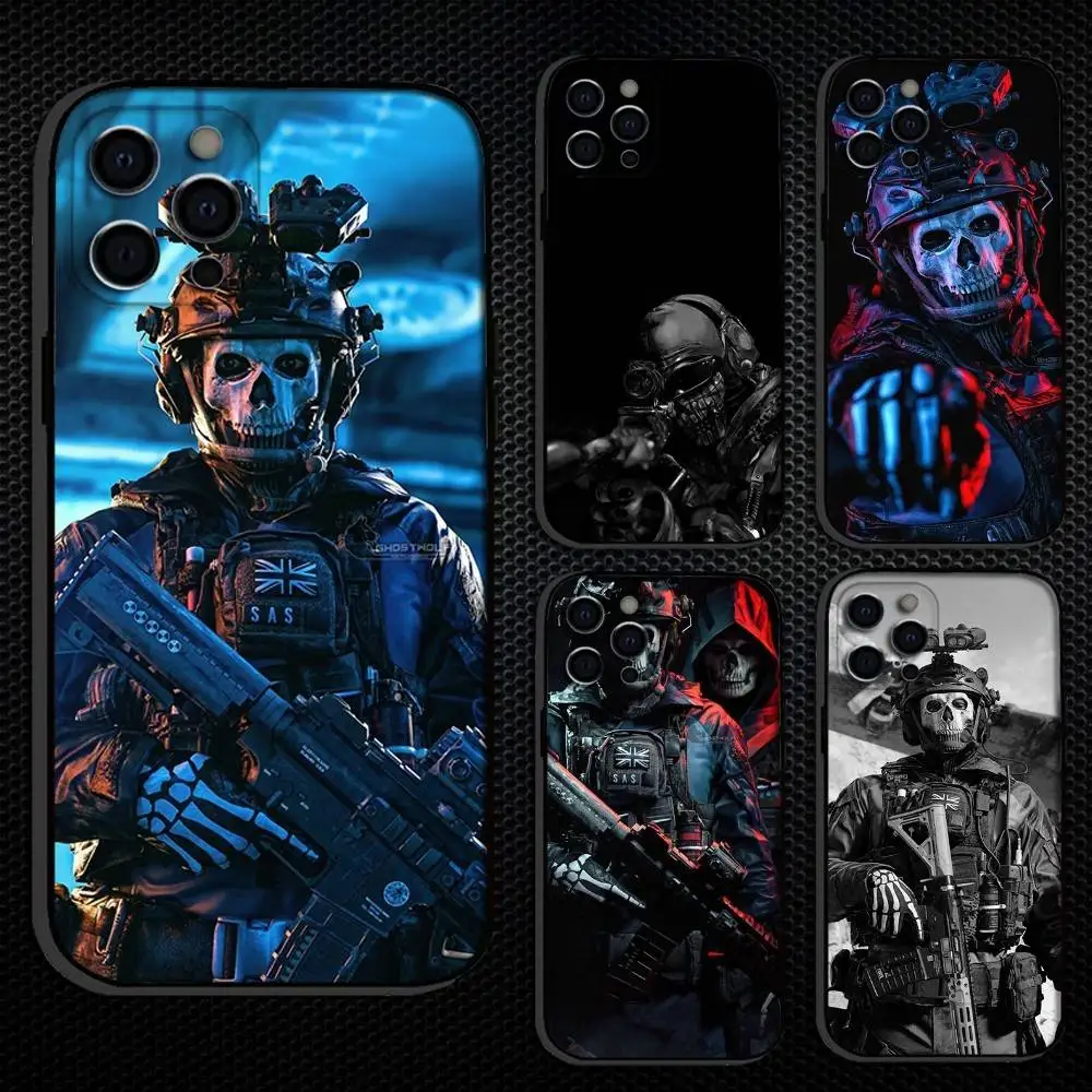 

C-COD C-Call Of D-Duty Ghosts Phone Case For iPhone 16,15,14,13,12,11 Plus,Pro Max, Others Soft Black Cover