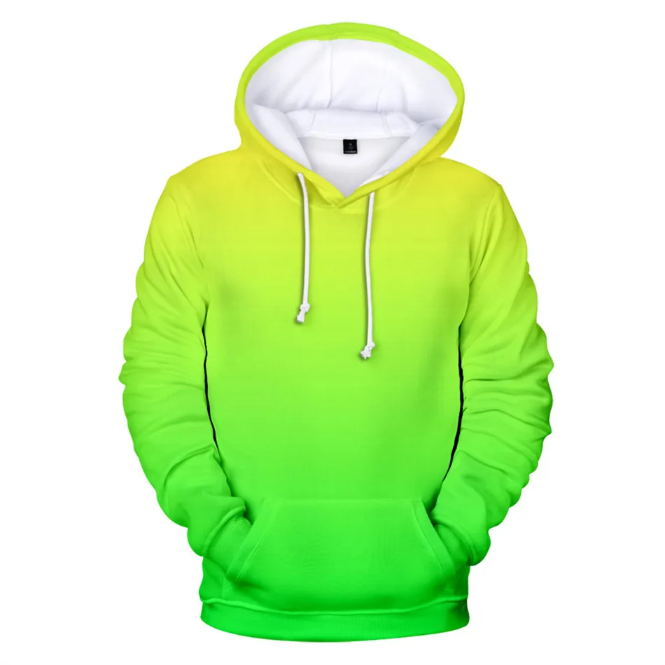 

Neon Hoodie Men's 2024 Men/Women Pullover Sweatshirt Jackets Colourful Gradient green Hoodie Solid Color Hooded Rainbow Top Coat