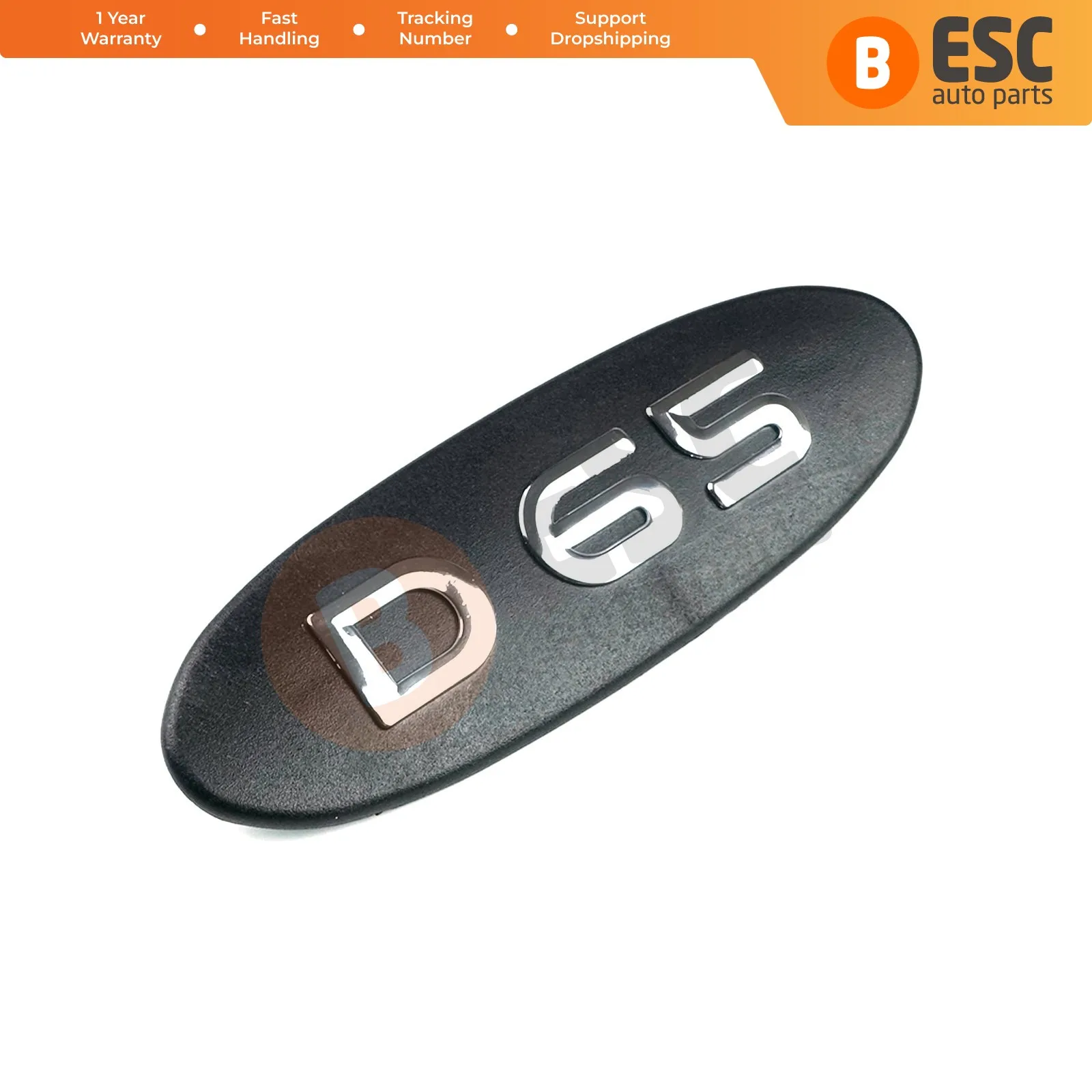 

ESC Auto Parts ESP575 Black D65 Badge Monogram Emblem for Renault Kangoo 1998-2005 7700310092 Fast Shipment Ship From Turkey