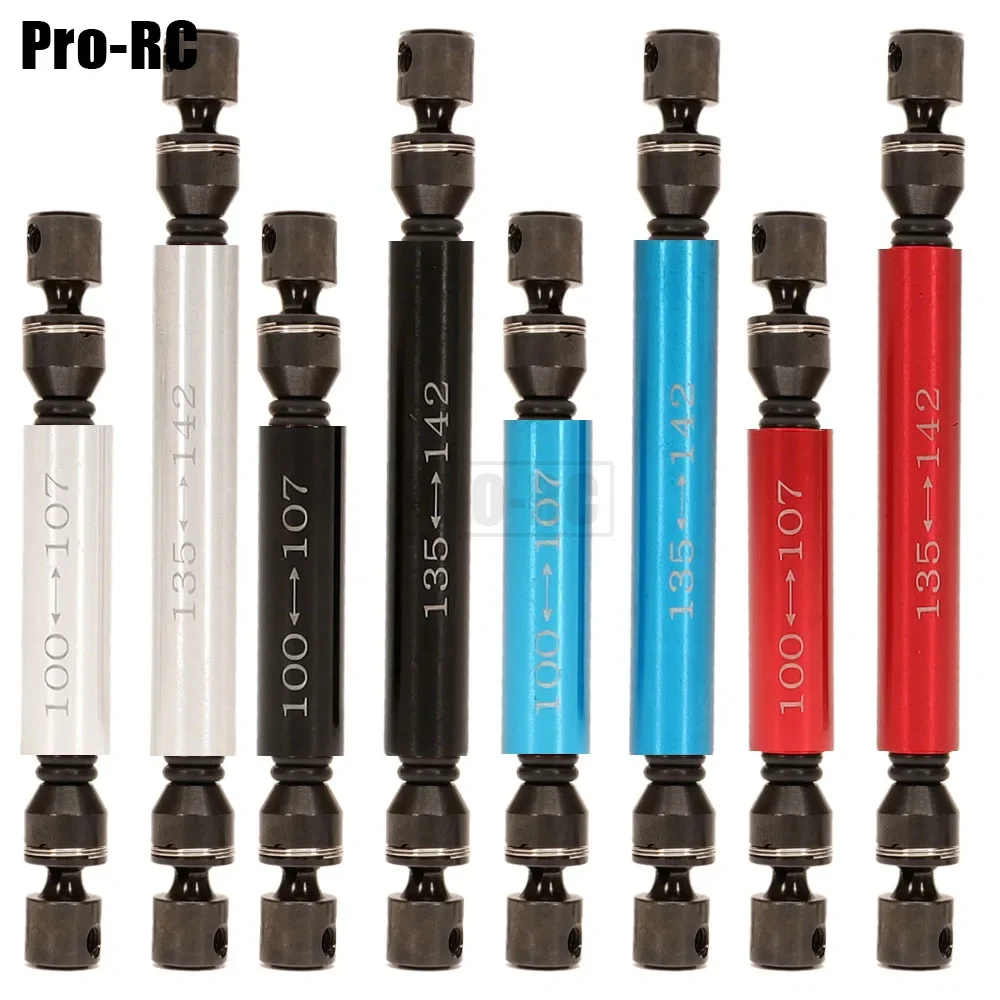 1 쌍 알루미늄 합금 및 경질 강철 드라이브 샤프트 전면 및 후면 AX31114 100-107/135-142mm RC 크롤러 자동차 AXIAL SCX10 II AX90046 부품