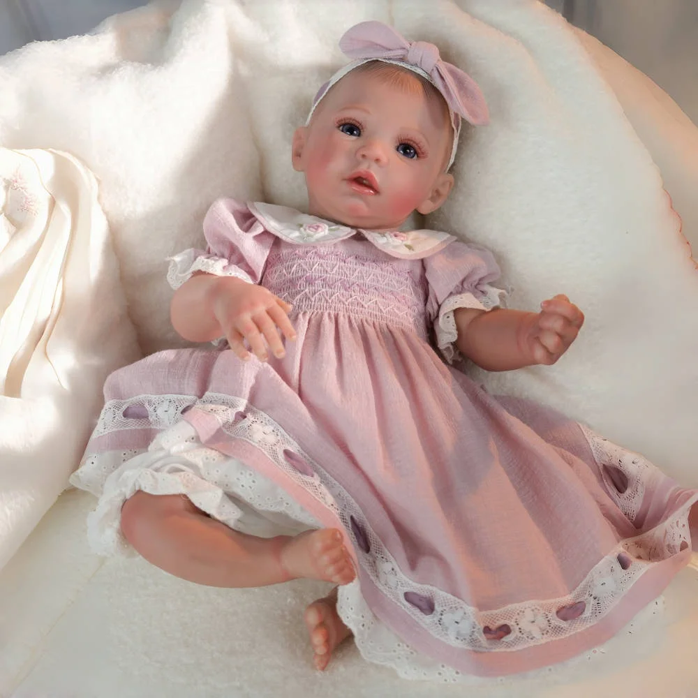 20 بوصة Cloveray لطيف واقعية تولد من جديد دمية طفل دمية الفينيل اليدوية عالية الجودة جمع لعبة للطفل الراحة هدايا عيد الميلاد