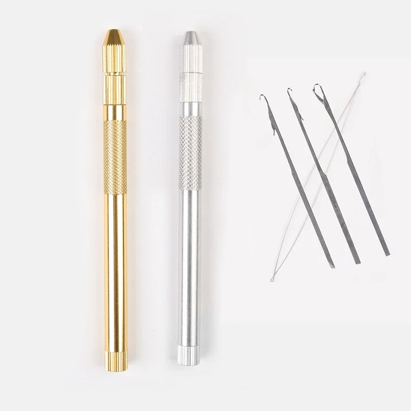 

Extension Tool Metal Light Easy Operation Portable Hair Extension Loop Tool with Hook Holder Hair Beauty Salon Accessories