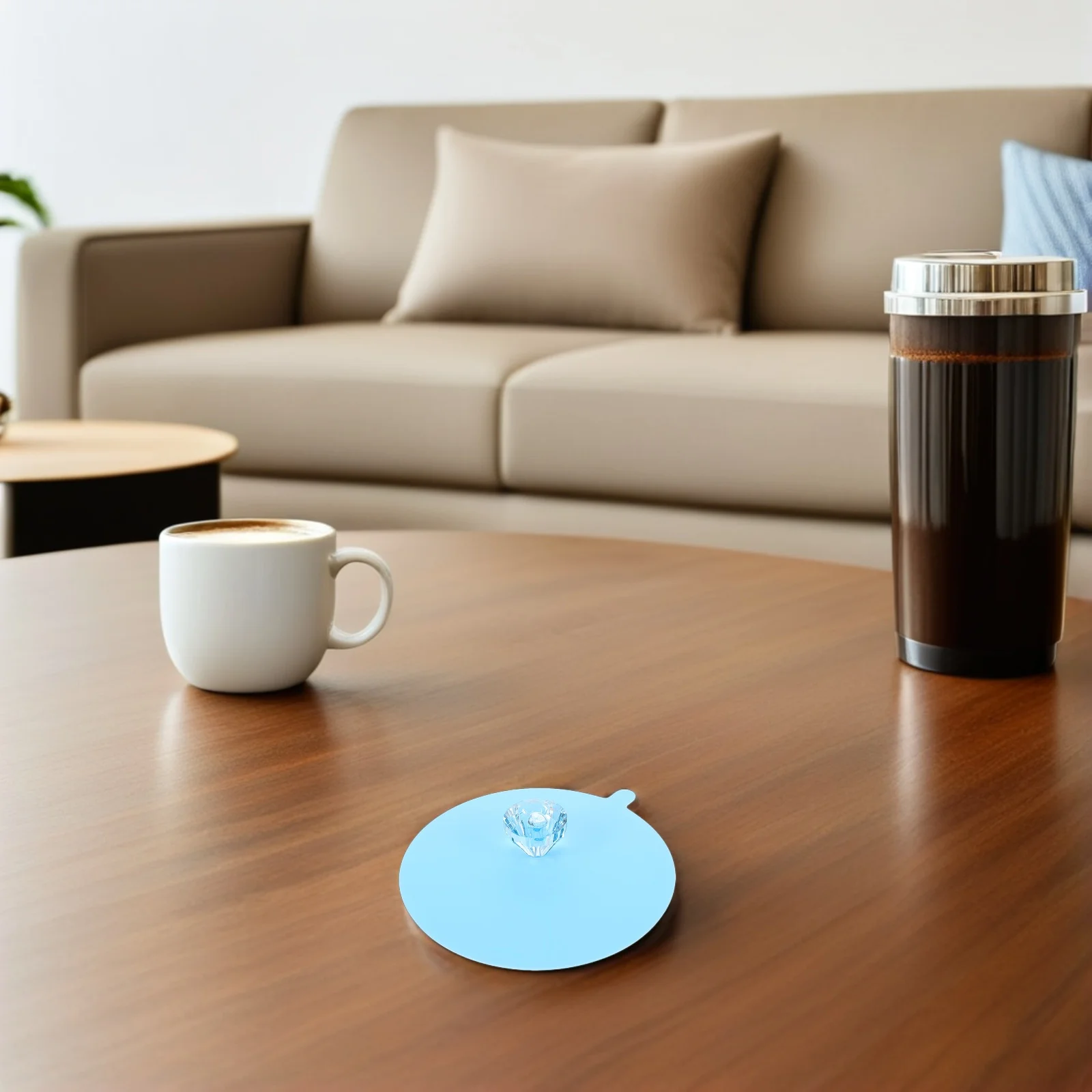 

12Pcs Silicone Cup Lids Set Colorful Dustproof Diamond Handle Covers for Coffee Tea Mugs Flexible Outdoor Drinking Protection