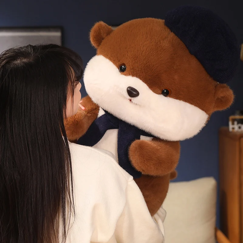 Super Cute Beaver Squirrel Plush Toy Healing Companion Sleeping Doll Girl Doll Birthday Gift Valentine'S Day Surprise Gift