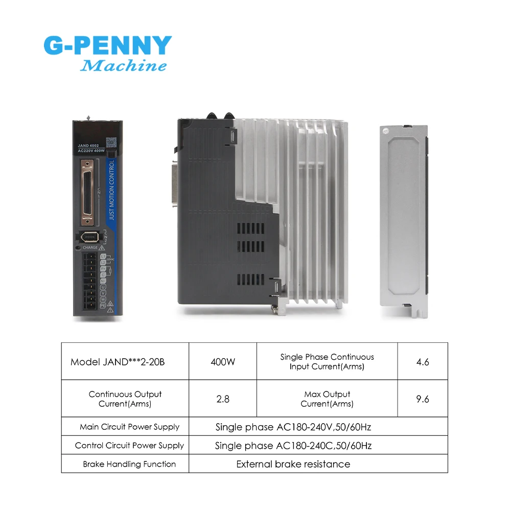 G-Penny & JMC 60gst 17 Bit Absolute 400w 220V 3000r/min 1.27N.m JAND4002-20B 60JASM504230K With Magnetic AC Servo motor kits