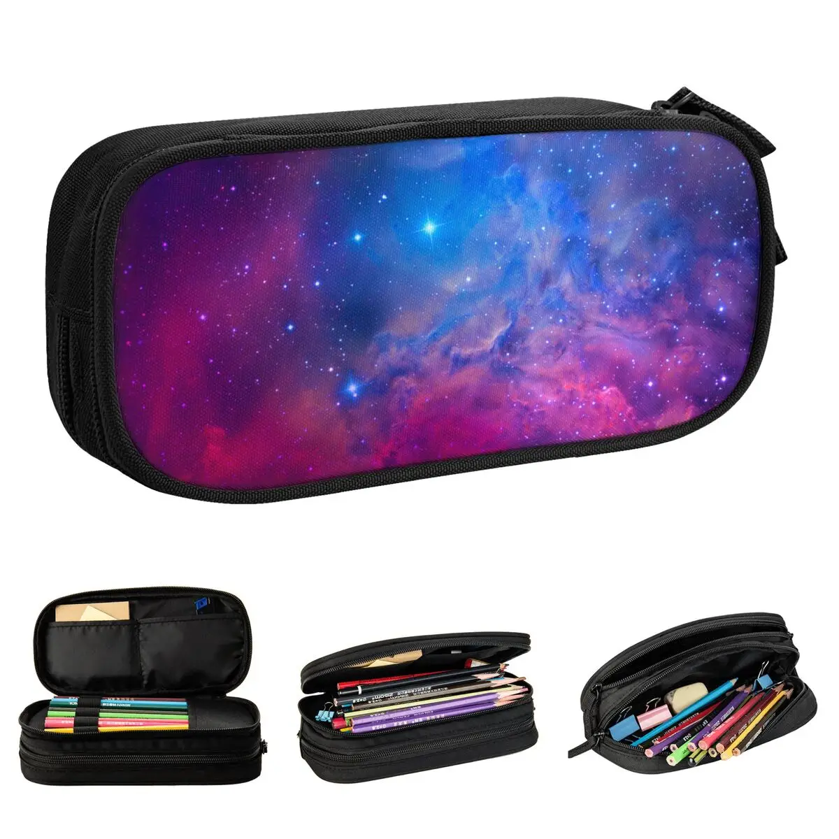 

Galaxy Art Stars Pencil Case New Space Star Galaxy Pen Holder Bags Kids Big Capacity Students School Gifts Pencilcases