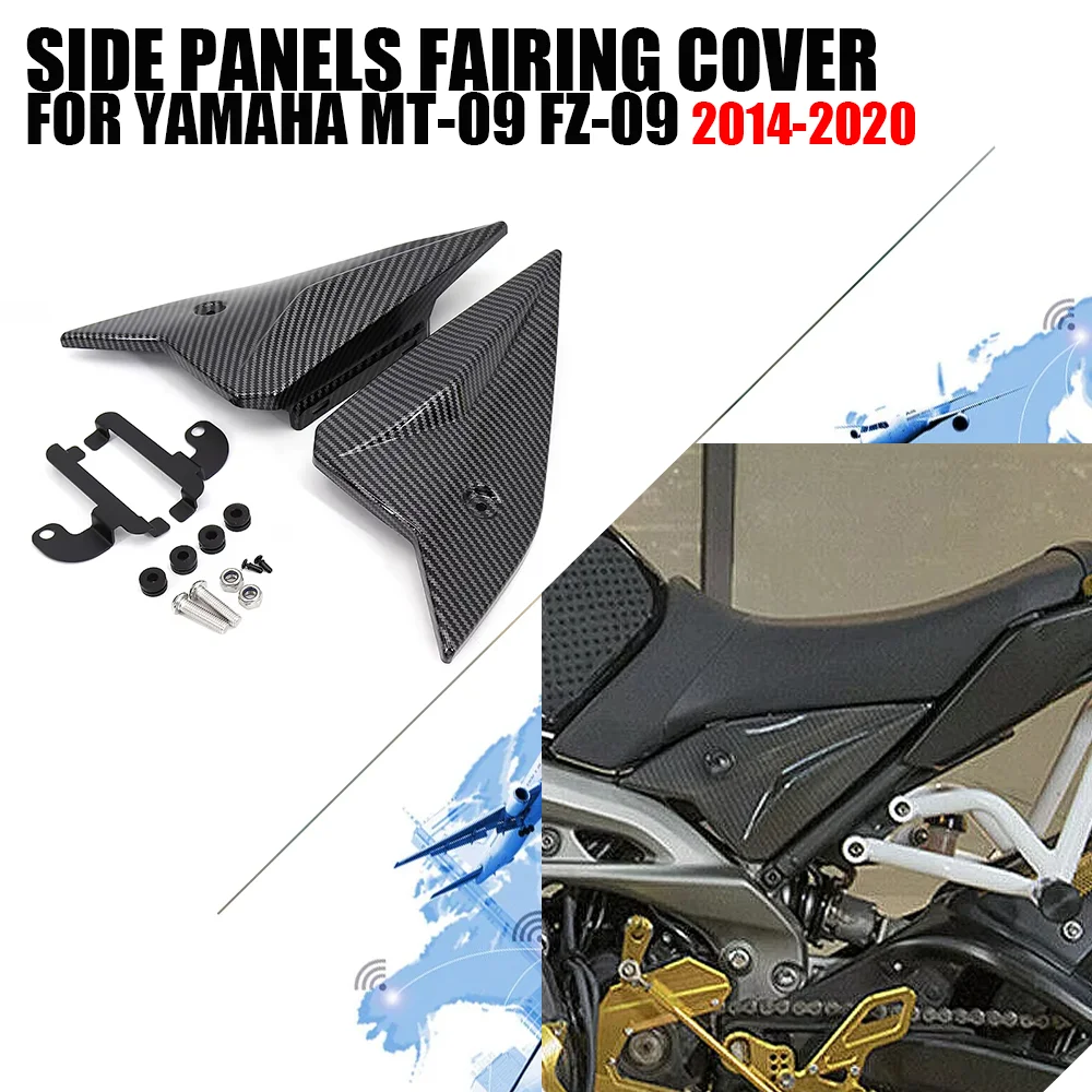 Side Panels Cover Fairing Cowl Plate Cover Carbon / Black accessories For Yamaha MT-09 MT 09 MT09 FZ-09 FZ 09 FZ09 2014 - 2020