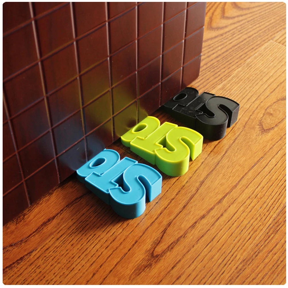

2 Pcs Storm Door Stopper Stops for Doors Child Floor Silicone Wedge Bumper Protector Fashion Windproof