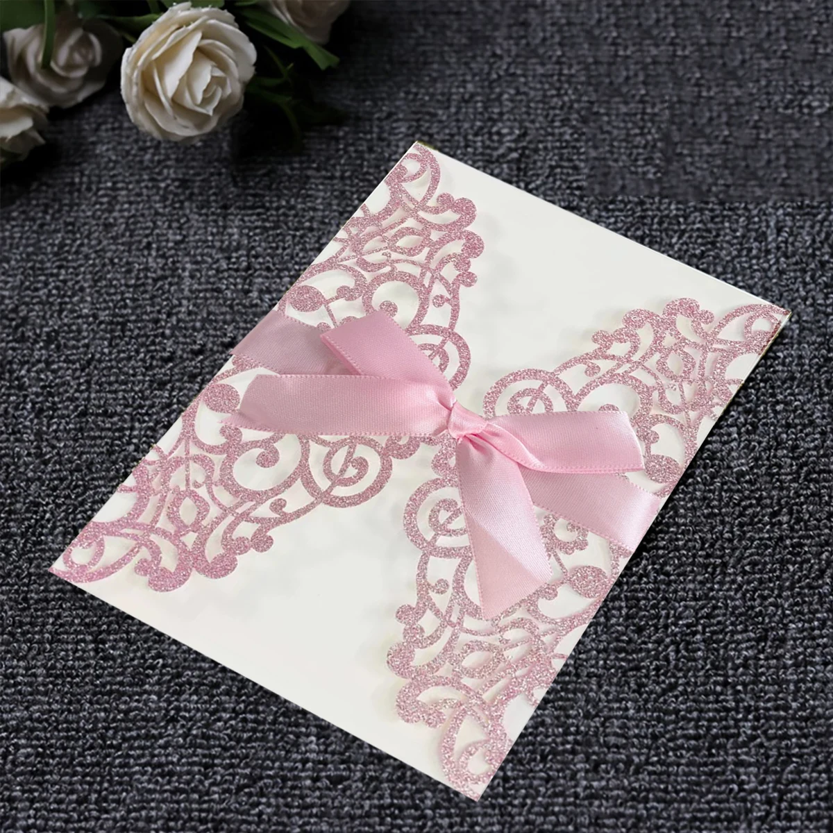 10pcs Laser Cut Wedding Invitations Cards Tags Vintage Wedding Bridal Gift Greeting Card Event Party Birthday Deccor Supplies